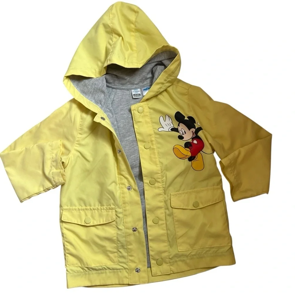 LC Waikiki | Kids Hooded Long Sleeve Mickey Mouse Raincoat- Size 4-5 years
